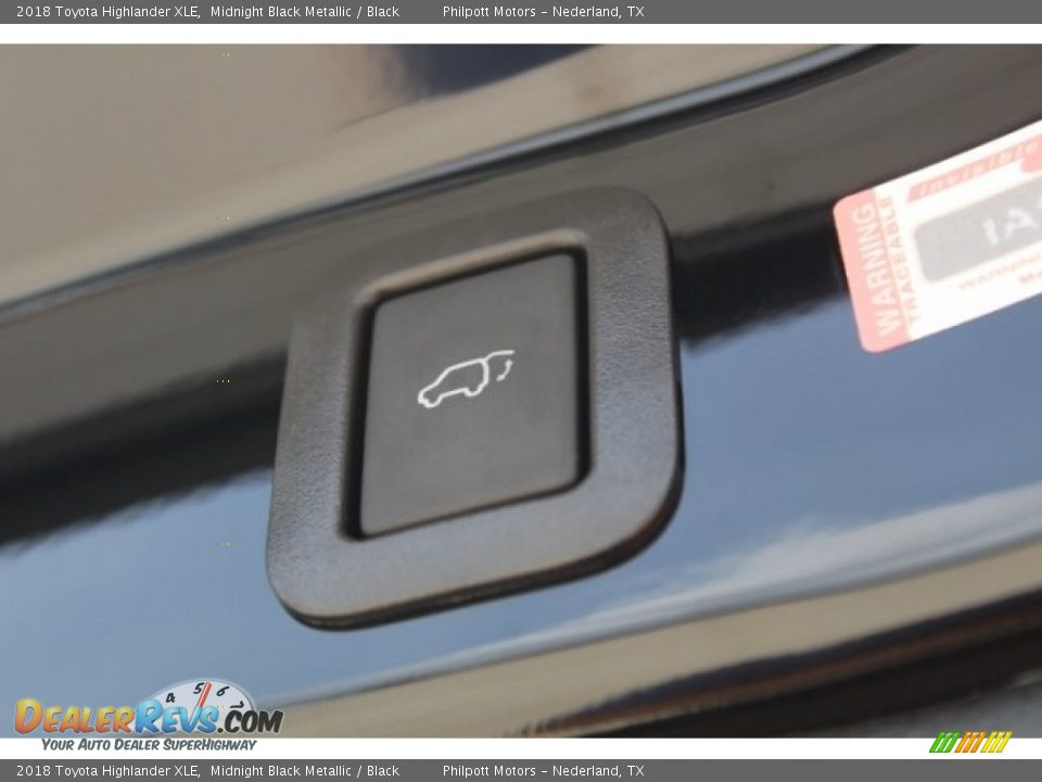 2018 Toyota Highlander XLE Midnight Black Metallic / Black Photo #31