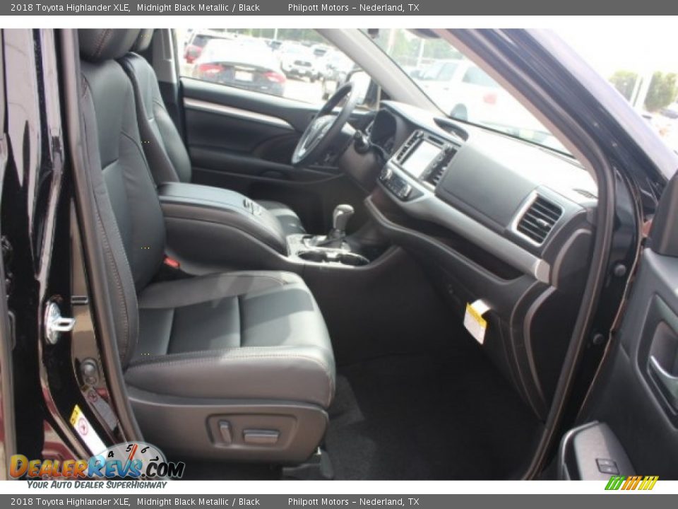 2018 Toyota Highlander XLE Midnight Black Metallic / Black Photo #36