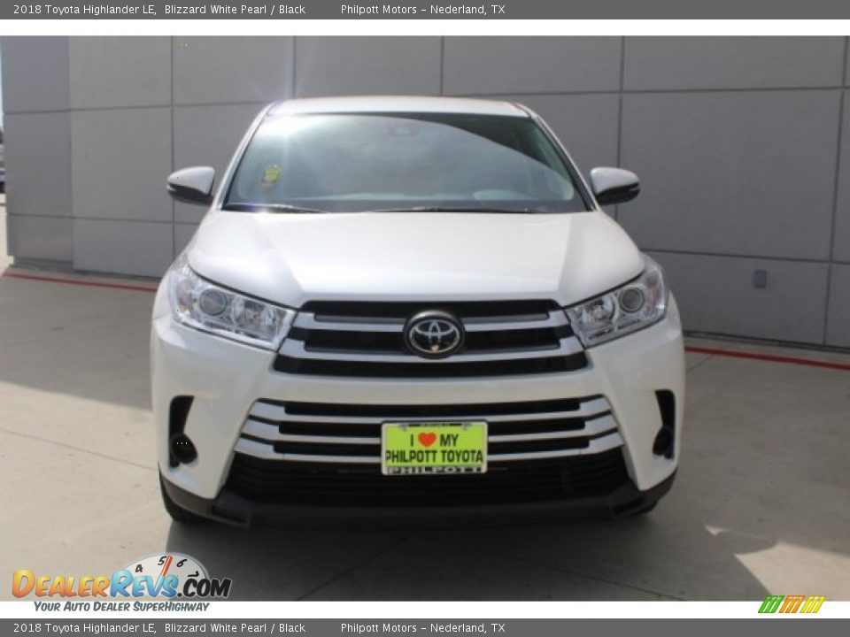 2018 Toyota Highlander LE Blizzard White Pearl / Black Photo #2