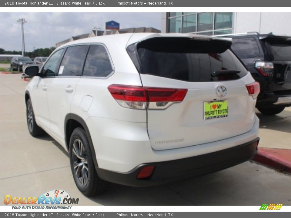 2018 Toyota Highlander LE Blizzard White Pearl / Black Photo #6