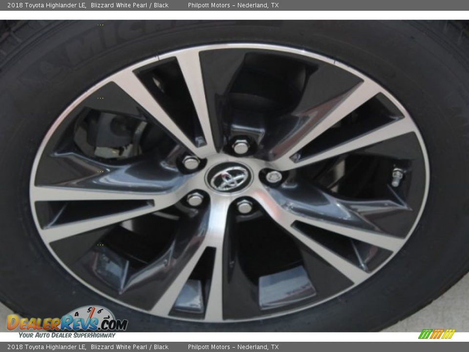 2018 Toyota Highlander LE Blizzard White Pearl / Black Photo #9