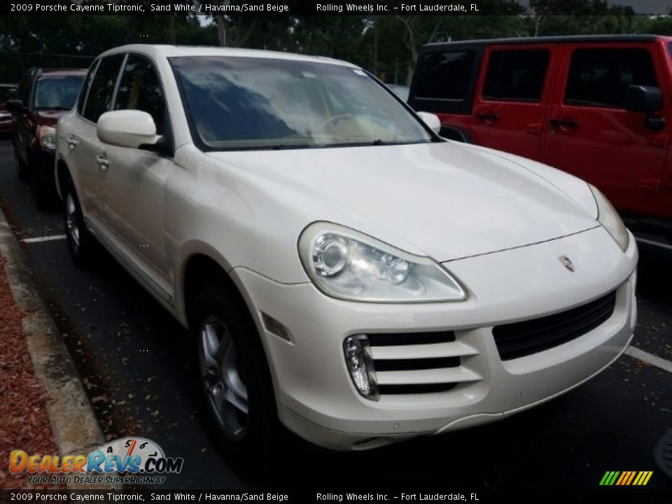2009 Porsche Cayenne Tiptronic Sand White / Havanna/Sand Beige Photo #2
