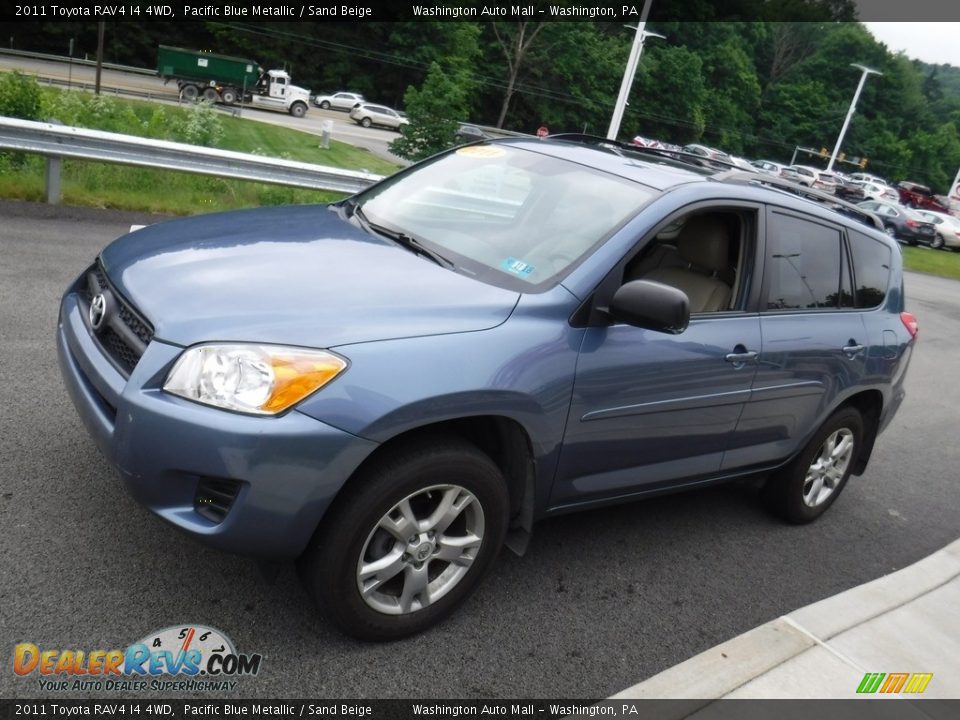 2011 Toyota RAV4 I4 4WD Pacific Blue Metallic / Sand Beige Photo #5