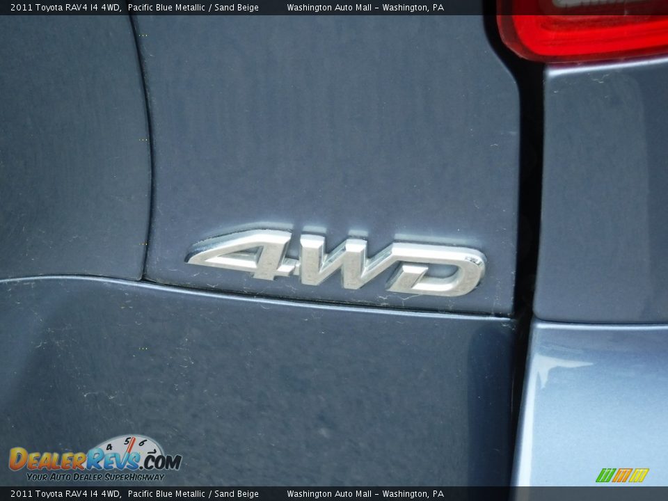 2011 Toyota RAV4 I4 4WD Pacific Blue Metallic / Sand Beige Photo #7