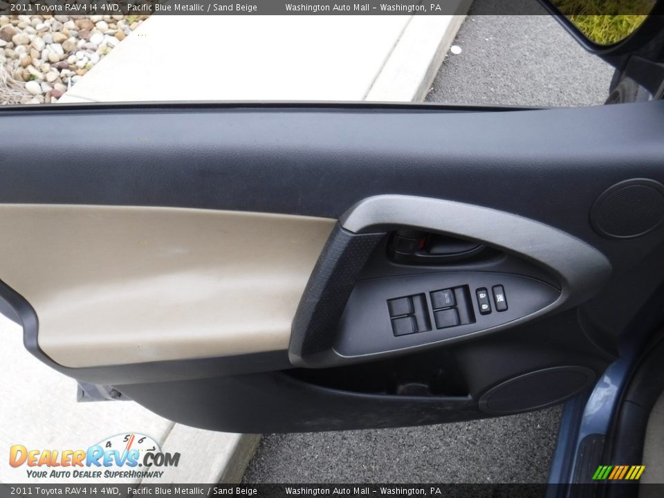 2011 Toyota RAV4 I4 4WD Pacific Blue Metallic / Sand Beige Photo #10