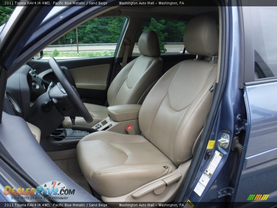 2011 Toyota RAV4 I4 4WD Pacific Blue Metallic / Sand Beige Photo #11