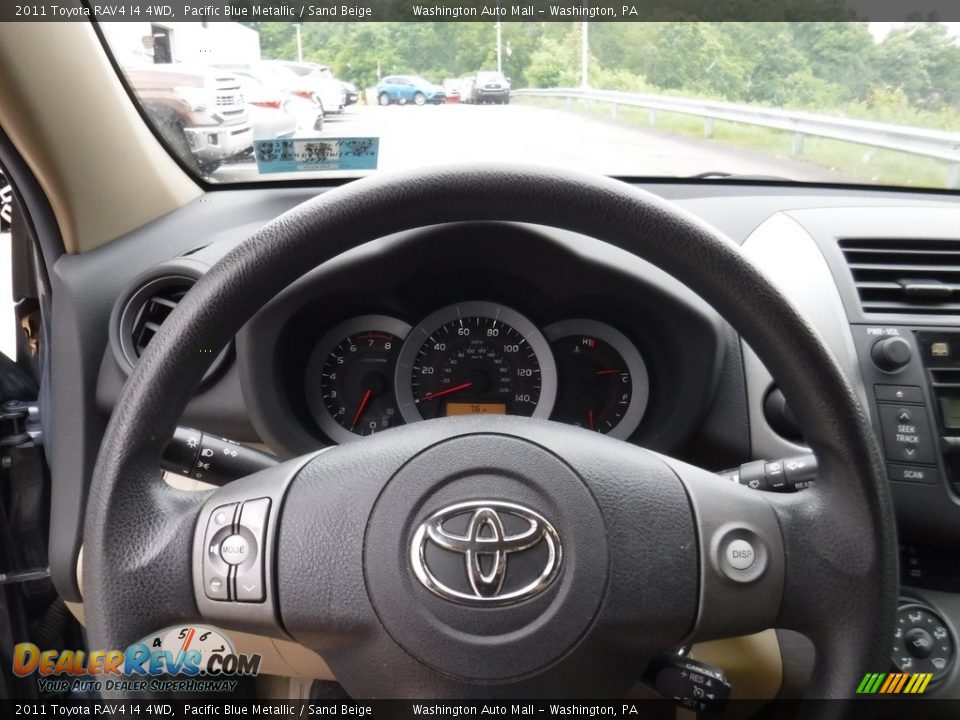 2011 Toyota RAV4 I4 4WD Pacific Blue Metallic / Sand Beige Photo #14
