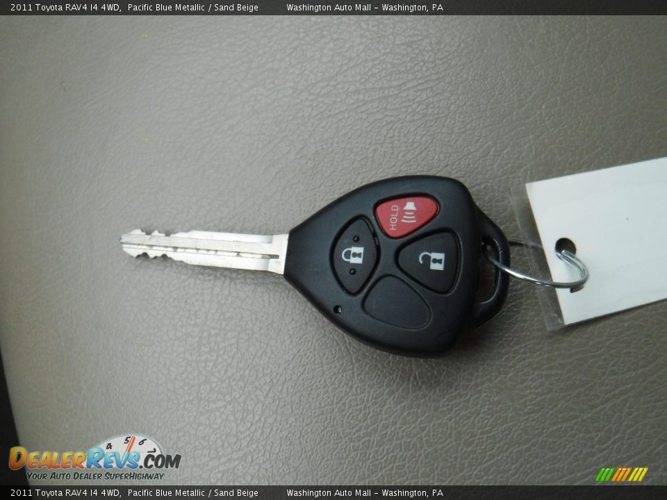 2011 Toyota RAV4 I4 4WD Pacific Blue Metallic / Sand Beige Photo #18