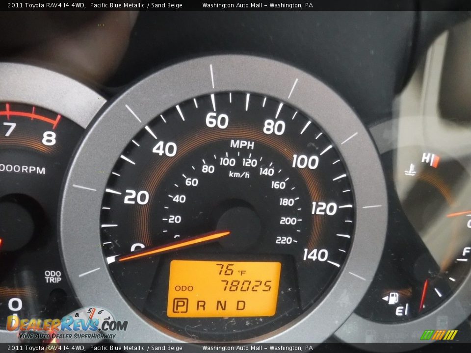 2011 Toyota RAV4 I4 4WD Pacific Blue Metallic / Sand Beige Photo #20