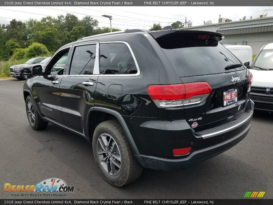 2018 Jeep Grand Cherokee Limited 4x4 Diamond Black Crystal Pearl / Black Photo #4