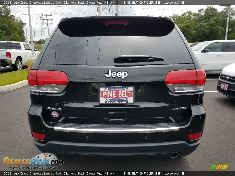 2018 Jeep Grand Cherokee Limited 4x4 Diamond Black Crystal Pearl / Black Photo #5