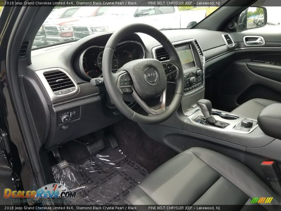 2018 Jeep Grand Cherokee Limited 4x4 Diamond Black Crystal Pearl / Black Photo #7