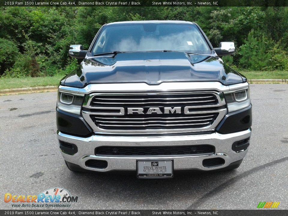 2019 Ram 1500 Laramie Crew Cab 4x4 Diamond Black Crystal Pearl / Black Photo #3