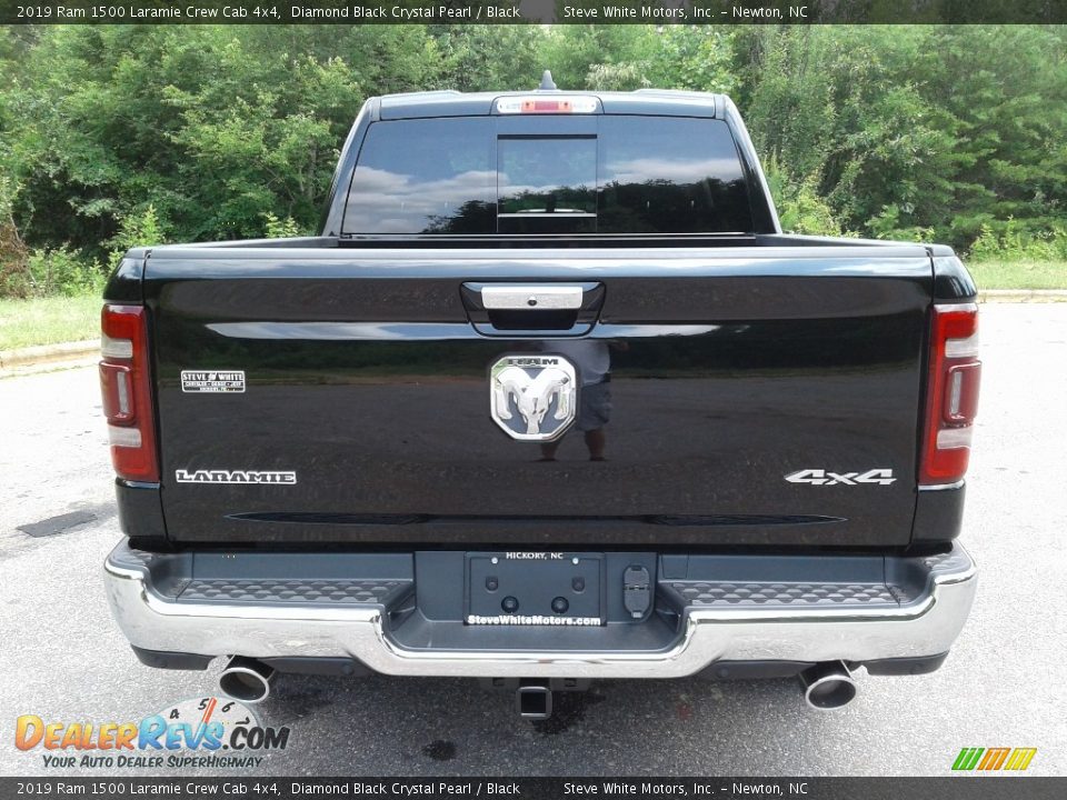 2019 Ram 1500 Laramie Crew Cab 4x4 Diamond Black Crystal Pearl / Black Photo #7