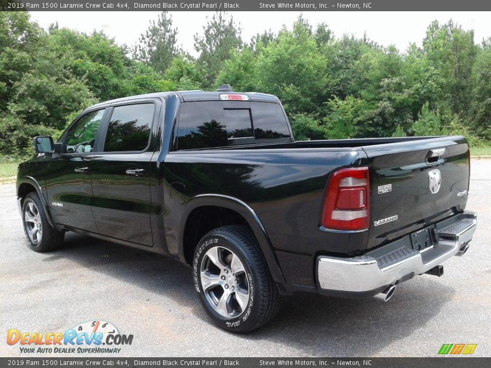2019 Ram 1500 Laramie Crew Cab 4x4 Diamond Black Crystal Pearl / Black Photo #8