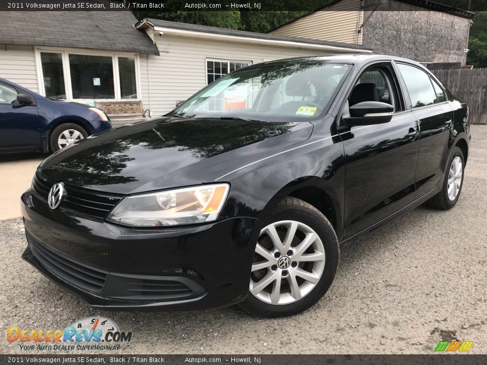 2011 Volkswagen Jetta SE Sedan Black / Titan Black Photo #1