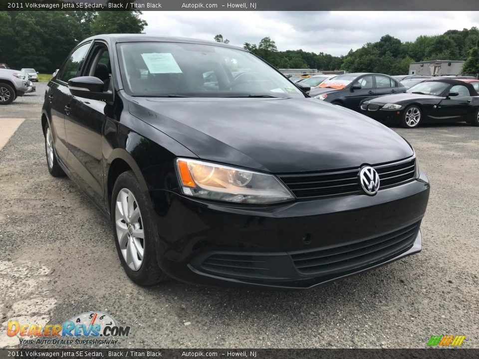 2011 Volkswagen Jetta SE Sedan Black / Titan Black Photo #10