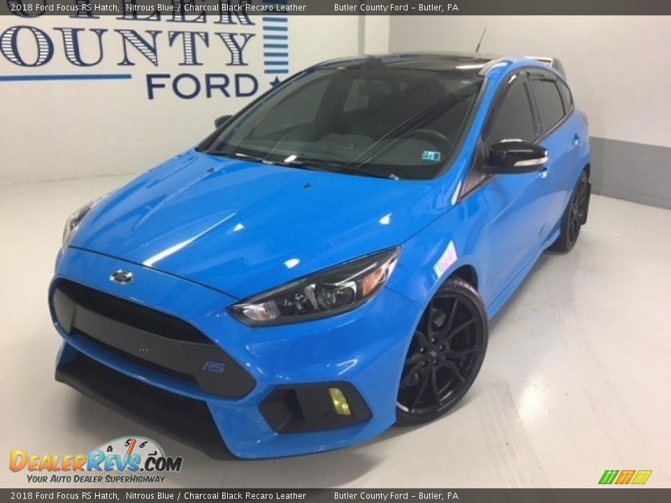 2018 Ford Focus RS Hatch Nitrous Blue / Charcoal Black Recaro Leather Photo #1