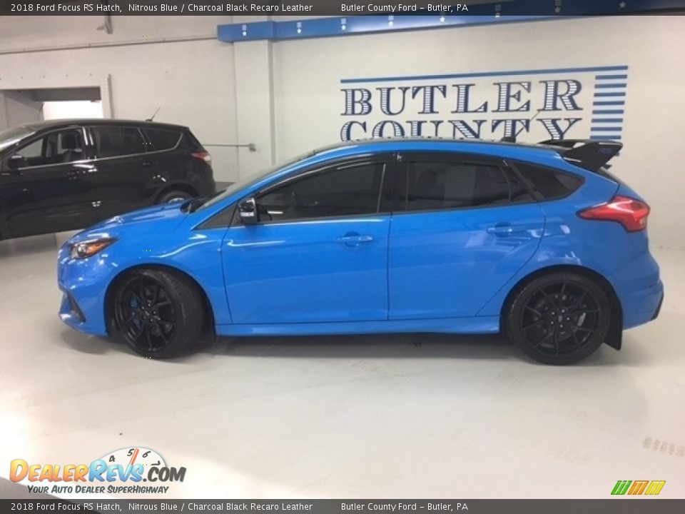 2018 Ford Focus RS Hatch Nitrous Blue / Charcoal Black Recaro Leather Photo #2