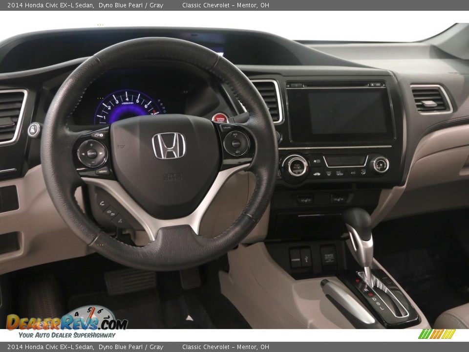 2014 Honda Civic EX-L Sedan Dyno Blue Pearl / Gray Photo #6