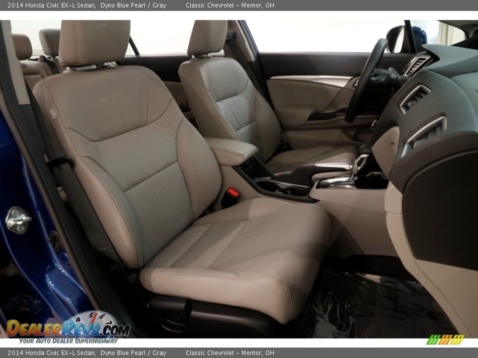 2014 Honda Civic EX-L Sedan Dyno Blue Pearl / Gray Photo #16