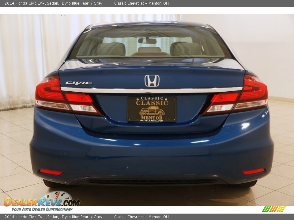 2014 Honda Civic EX-L Sedan Dyno Blue Pearl / Gray Photo #19