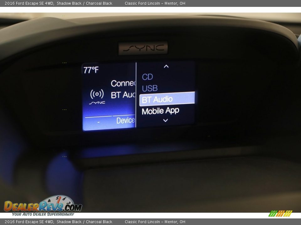 2016 Ford Escape SE 4WD Shadow Black / Charcoal Black Photo #13