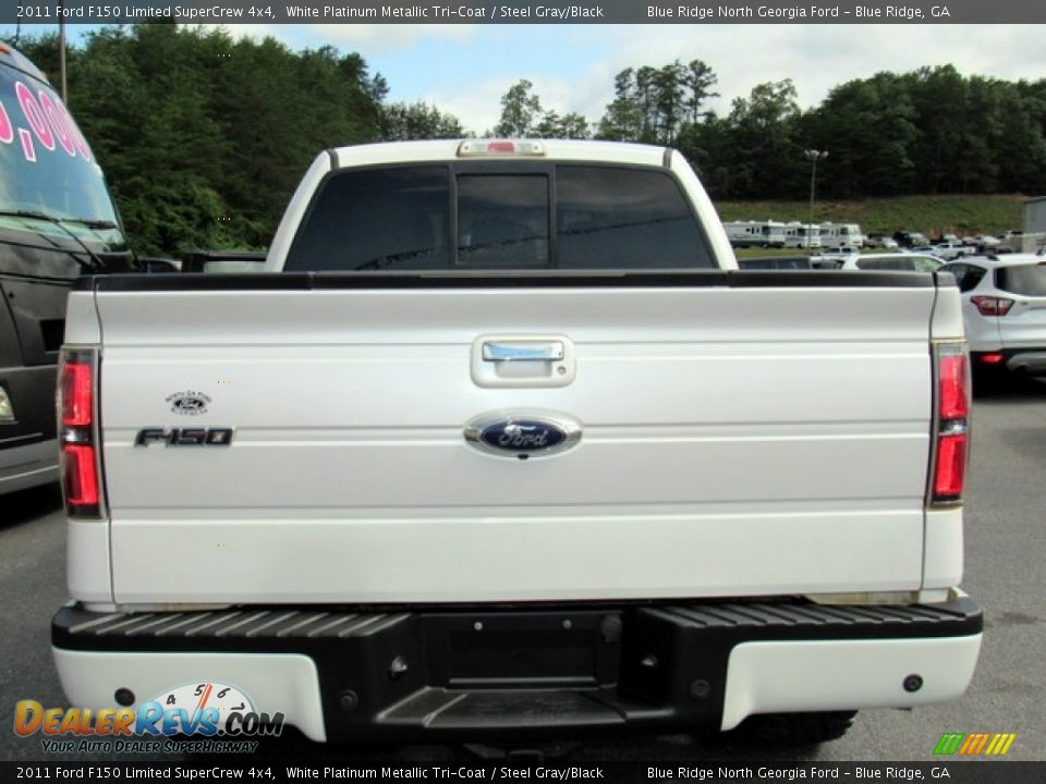 2011 Ford F150 Limited SuperCrew 4x4 White Platinum Metallic Tri-Coat / Steel Gray/Black Photo #4