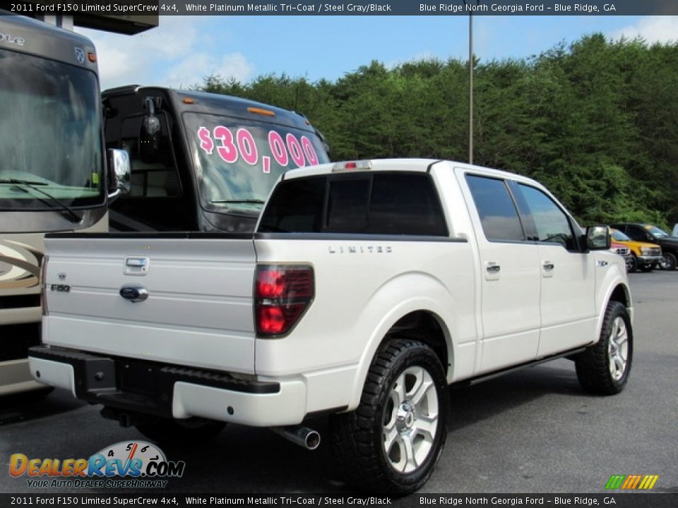 2011 Ford F150 Limited SuperCrew 4x4 White Platinum Metallic Tri-Coat / Steel Gray/Black Photo #5