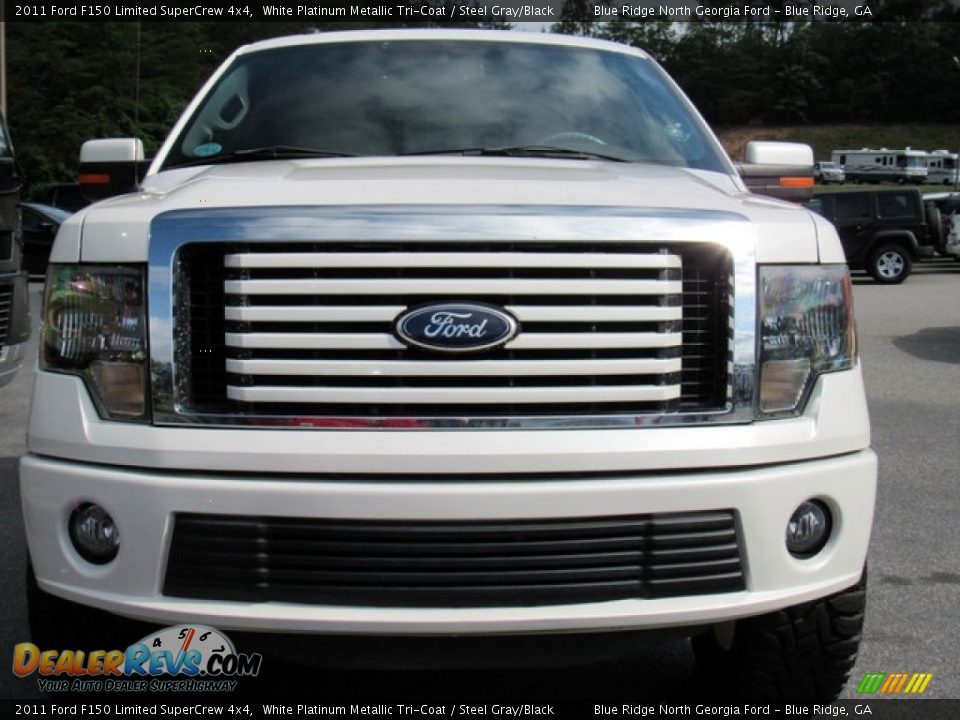 2011 Ford F150 Limited SuperCrew 4x4 White Platinum Metallic Tri-Coat / Steel Gray/Black Photo #9