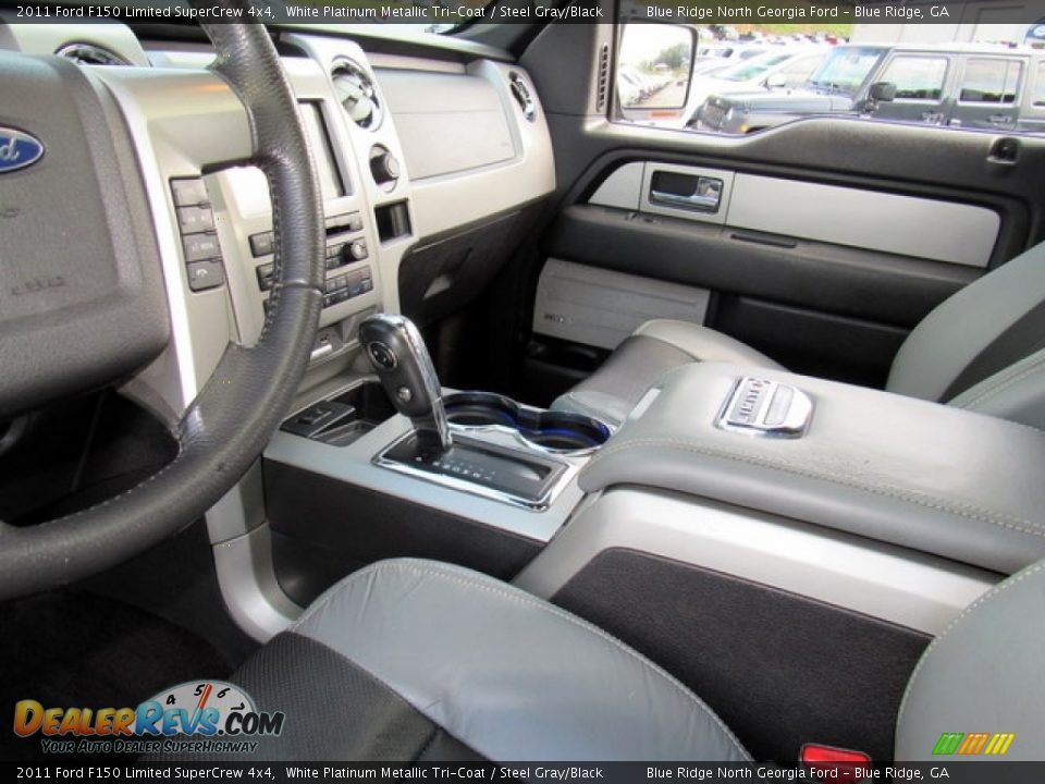 2011 Ford F150 Limited SuperCrew 4x4 White Platinum Metallic Tri-Coat / Steel Gray/Black Photo #25