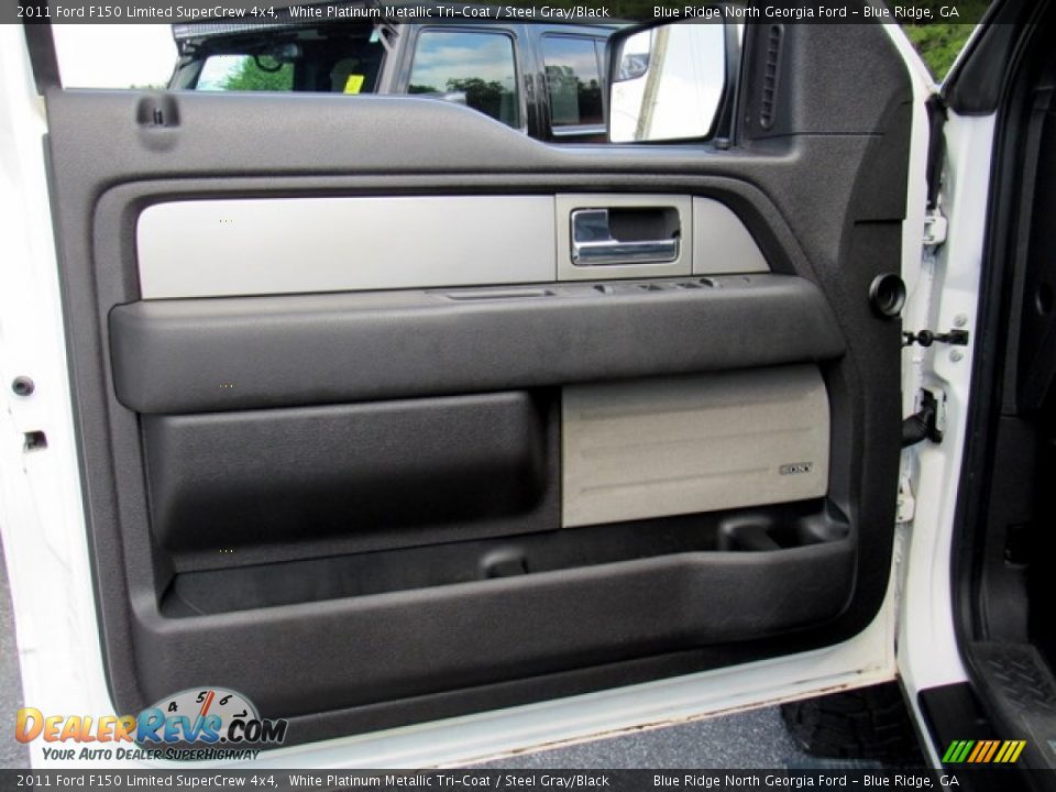 2011 Ford F150 Limited SuperCrew 4x4 White Platinum Metallic Tri-Coat / Steel Gray/Black Photo #32