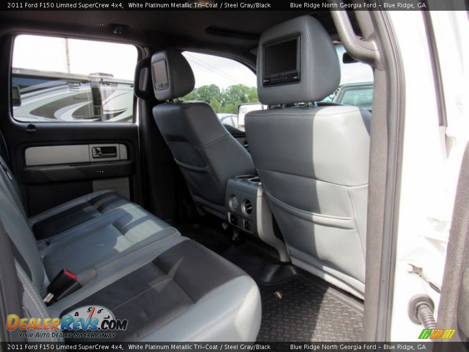 2011 Ford F150 Limited SuperCrew 4x4 White Platinum Metallic Tri-Coat / Steel Gray/Black Photo #35