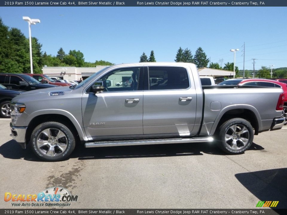 2019 Ram 1500 Laramie Crew Cab 4x4 Billett Silver Metallic / Black Photo #2