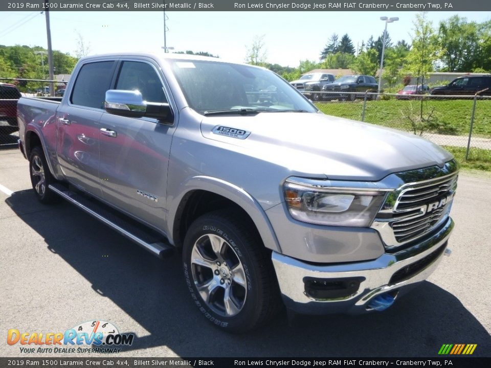 2019 Ram 1500 Laramie Crew Cab 4x4 Billett Silver Metallic / Black Photo #6
