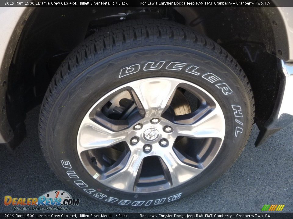 2019 Ram 1500 Laramie Crew Cab 4x4 Billett Silver Metallic / Black Photo #8