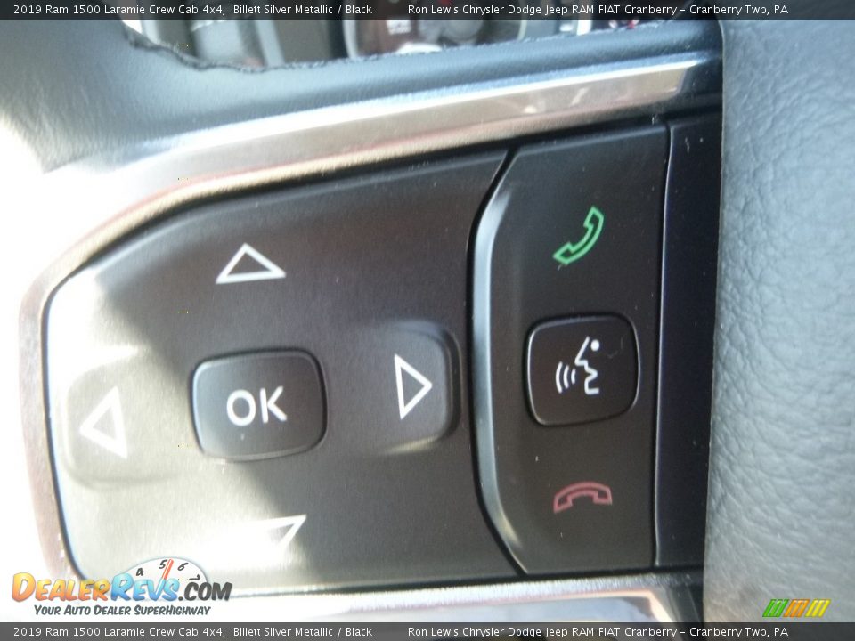 2019 Ram 1500 Laramie Crew Cab 4x4 Billett Silver Metallic / Black Photo #12