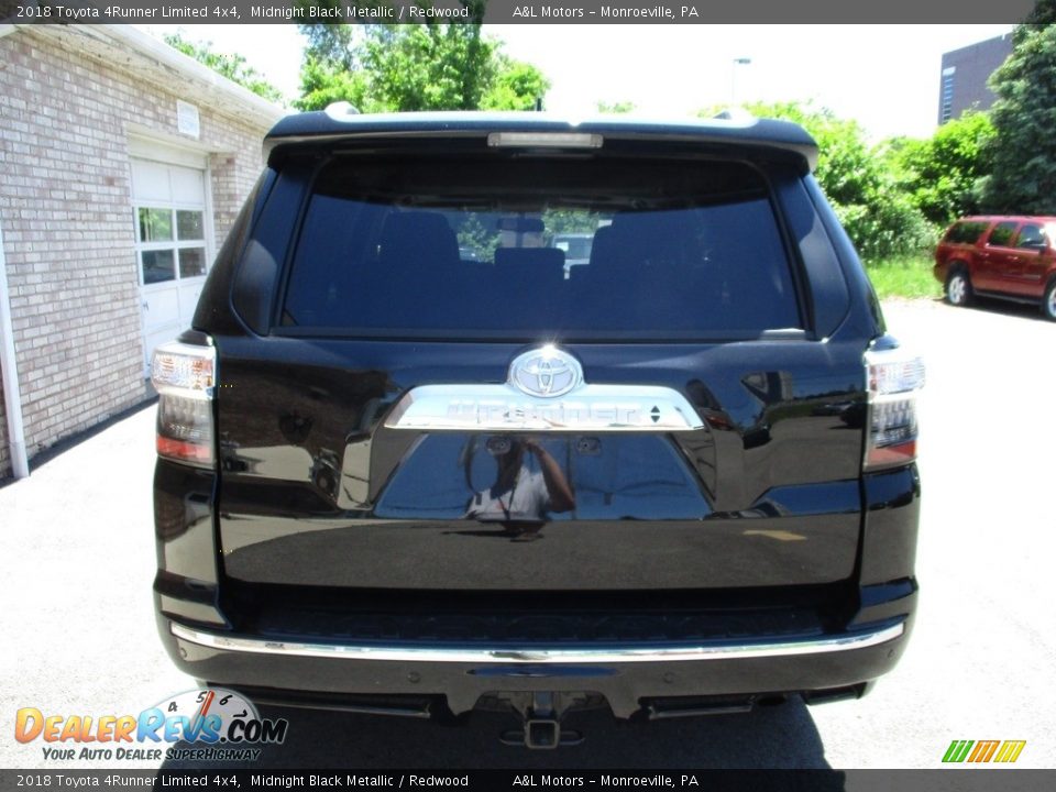 2018 Toyota 4Runner Limited 4x4 Midnight Black Metallic / Redwood Photo #4