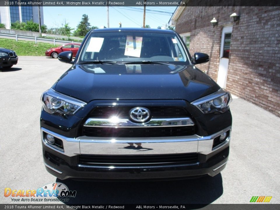 2018 Toyota 4Runner Limited 4x4 Midnight Black Metallic / Redwood Photo #8