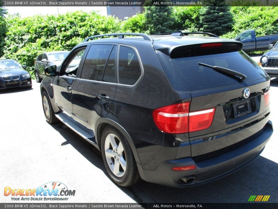 2009 BMW X5 xDrive30i Black Sapphire Metallic / Saddle Brown Nevada Leather Photo #5