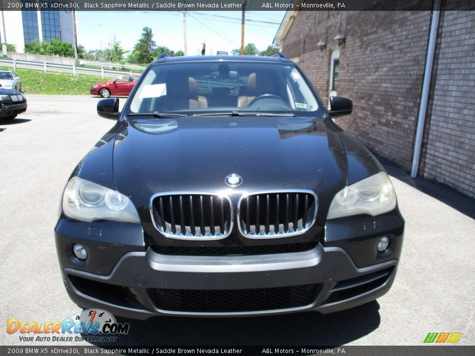 2009 BMW X5 xDrive30i Black Sapphire Metallic / Saddle Brown Nevada Leather Photo #8