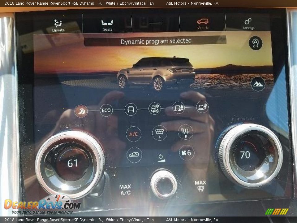 2018 Land Rover Range Rover Sport HSE Dynamic Fuji White / Ebony/Vintage Tan Photo #13