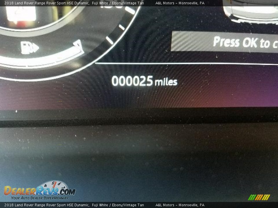2018 Land Rover Range Rover Sport HSE Dynamic Fuji White / Ebony/Vintage Tan Photo #14