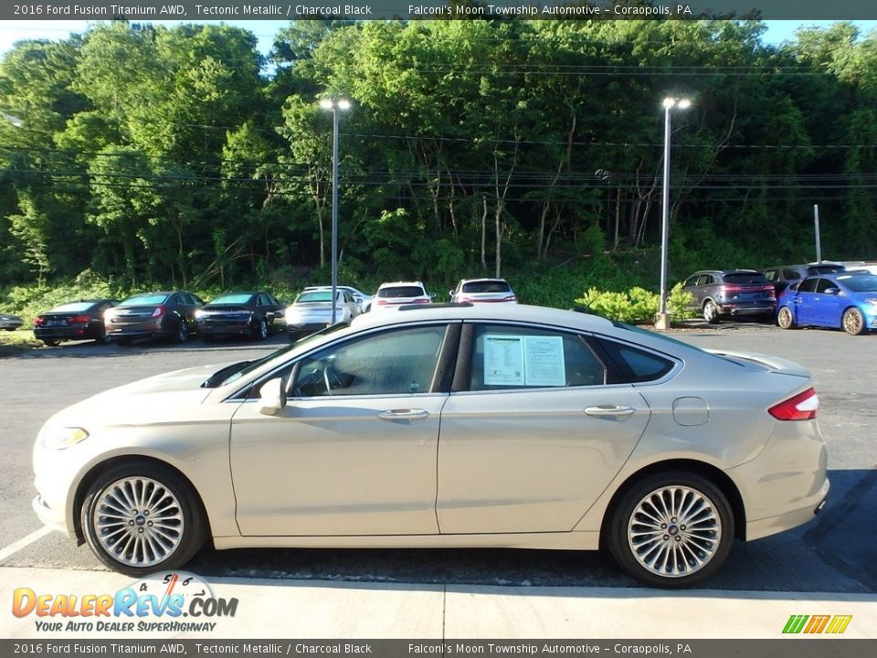 2016 Ford Fusion Titanium AWD Tectonic Metallic / Charcoal Black Photo #6