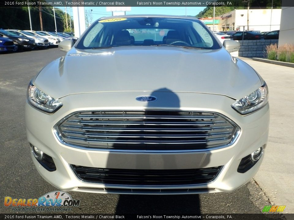 2016 Ford Fusion Titanium AWD Tectonic Metallic / Charcoal Black Photo #8