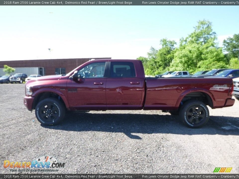 2018 Ram 2500 Laramie Crew Cab 4x4 Delmonico Red Pearl / Brown/Light Frost Beige Photo #2