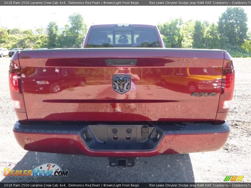 2018 Ram 2500 Laramie Crew Cab 4x4 Delmonico Red Pearl / Brown/Light Frost Beige Photo #4