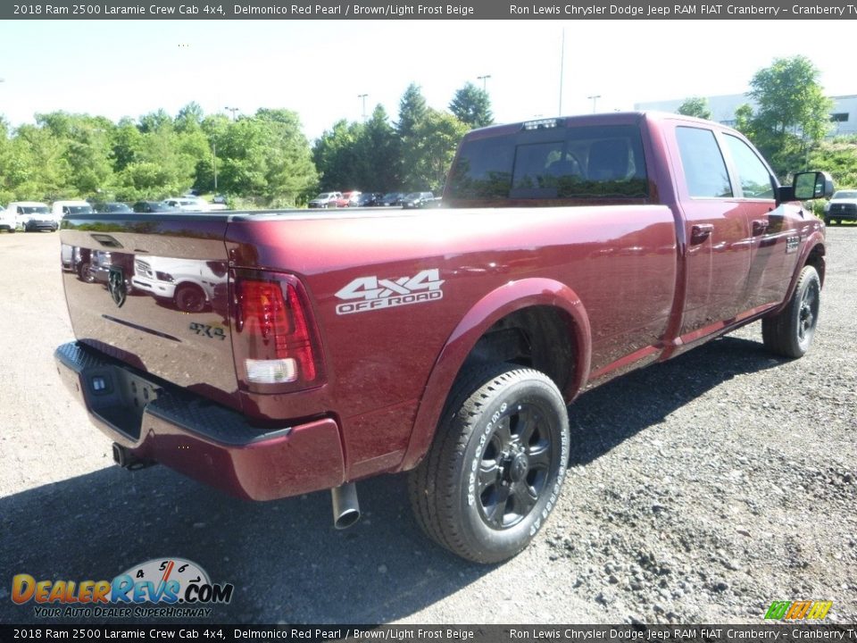2018 Ram 2500 Laramie Crew Cab 4x4 Delmonico Red Pearl / Brown/Light Frost Beige Photo #5
