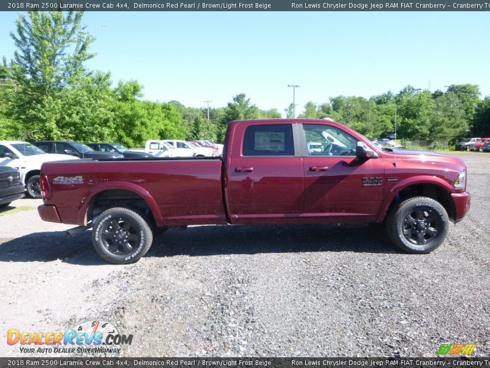 2018 Ram 2500 Laramie Crew Cab 4x4 Delmonico Red Pearl / Brown/Light Frost Beige Photo #6