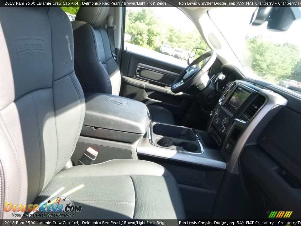 2018 Ram 2500 Laramie Crew Cab 4x4 Delmonico Red Pearl / Brown/Light Frost Beige Photo #10